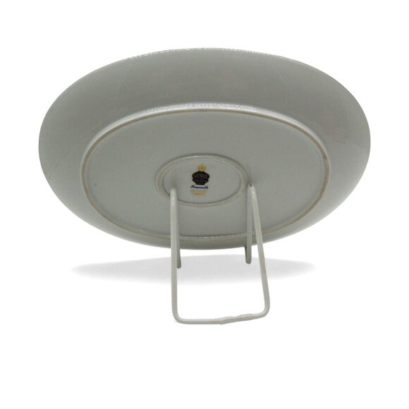 GLORIA BAVARIA Floral Porcelain Platter with Gold Trim Vintage 13" - Picture 8 of 10